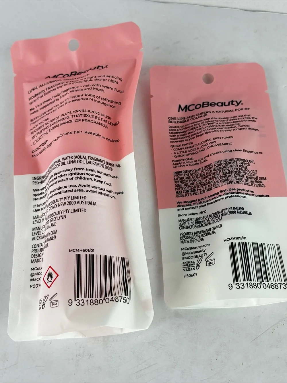 MCoBeauty NIP Mini Fragrance Mist and Mini Cheek & Lip Tint